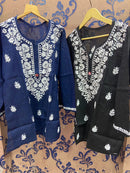Pure Cotton short Tops - chikankariofficial
