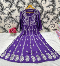 Pure Modal Cotton Frock - chikankariofficial