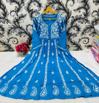 Pure Modal Cotton Frock - chikankariofficial