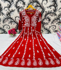 Pure Modal Cotton Frock - chikankariofficial