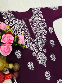 Pure Modal Quality embroidery Work - chikankariofficial