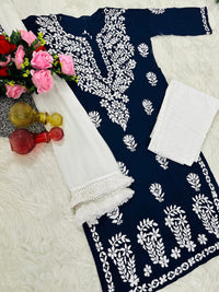Pure Modal Quality embroidery Work - chikankariofficial