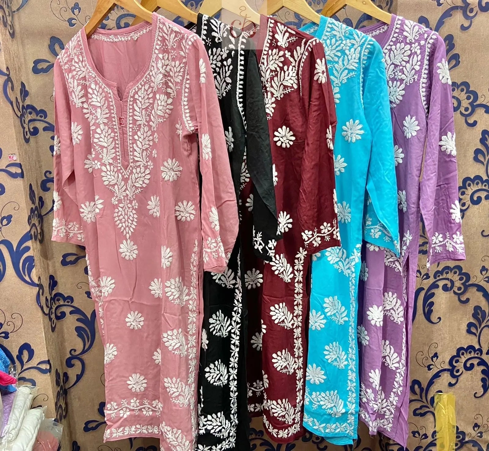 Pure soft Modal Chikankari Kurtas - chikankariofficial