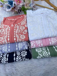 Pure Soft modal kurtis - chikankariofficial