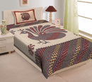 Random Designs Bedsheets 1 free Pillow cover - chikankariofficial