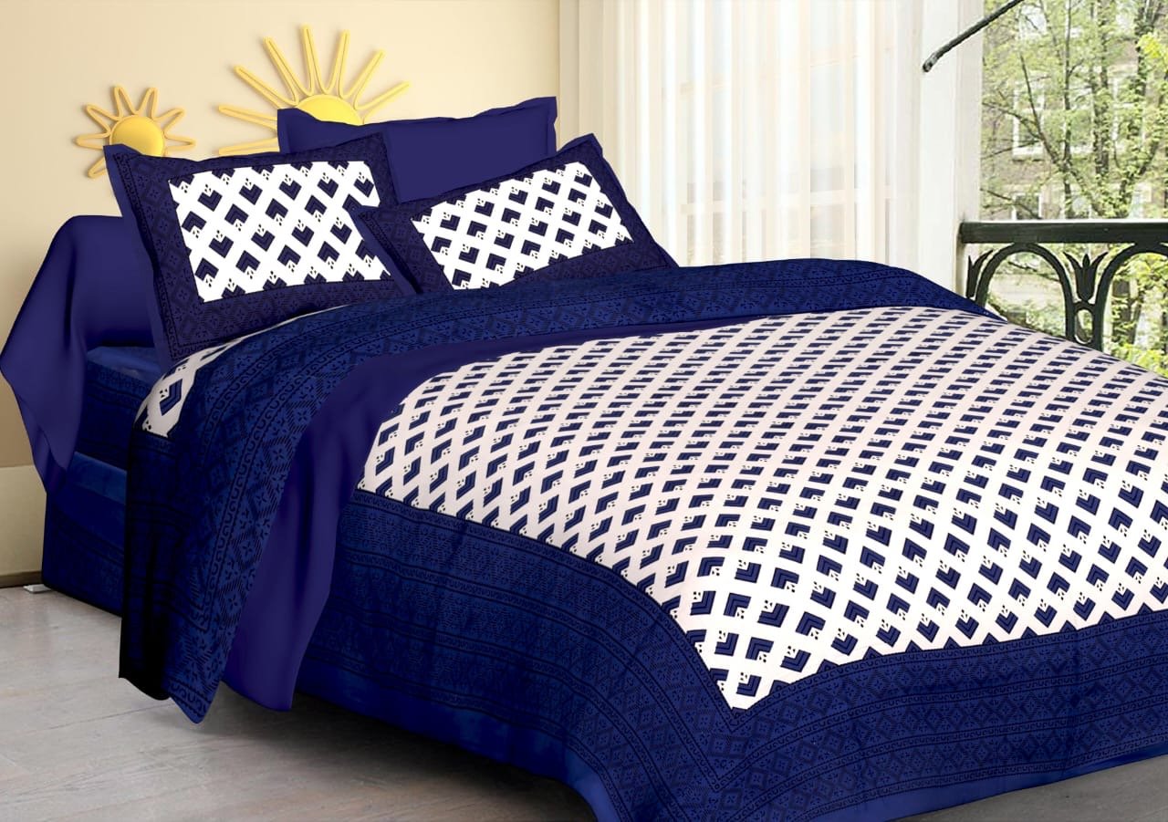 Random Printed Bed sheets - chikankariofficial