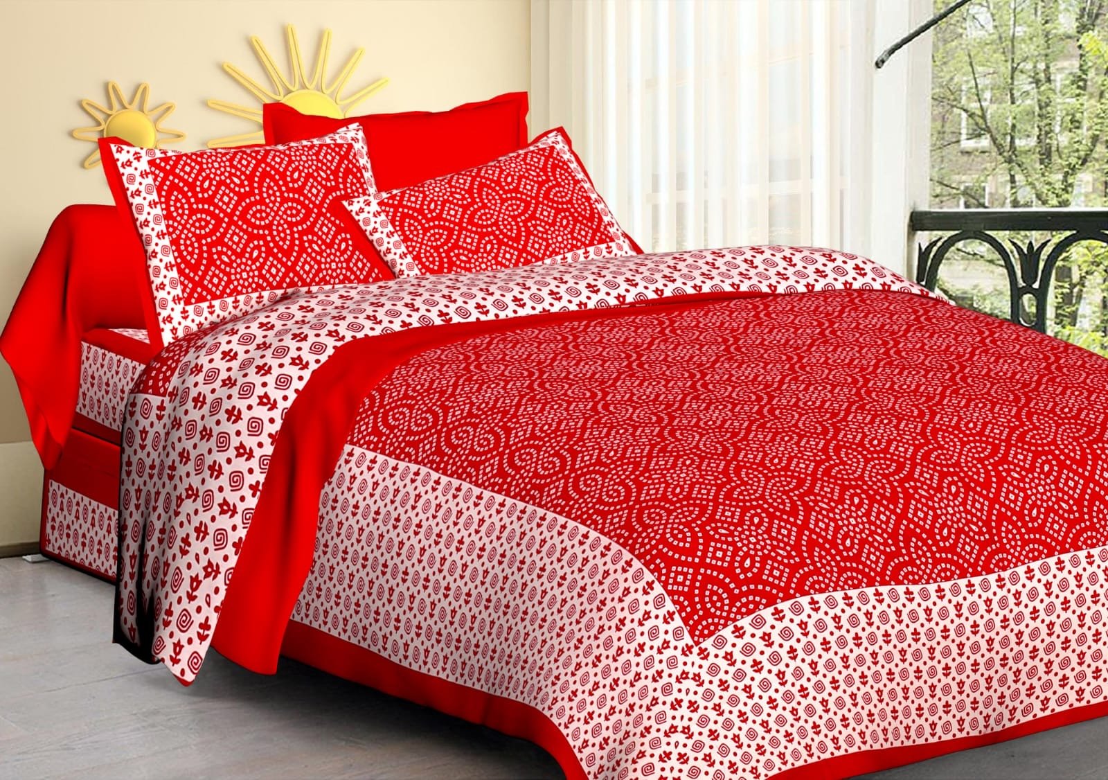 Random Printed Bed sheets - chikankariofficial