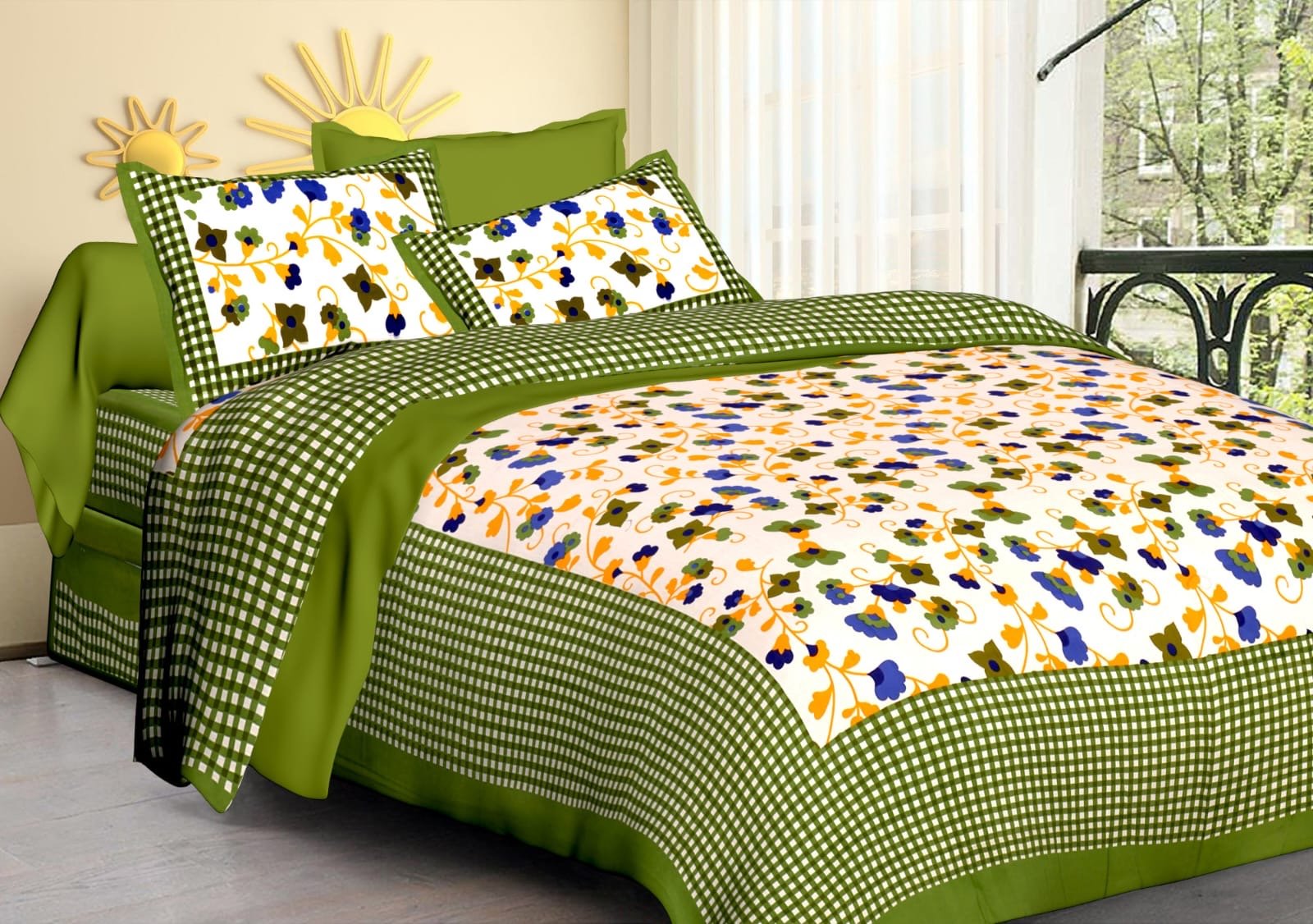 Random Printed Bed sheets - chikankariofficial
