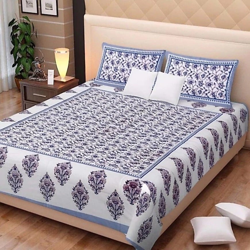 Random Printed Bed Sheets - chikankariofficial