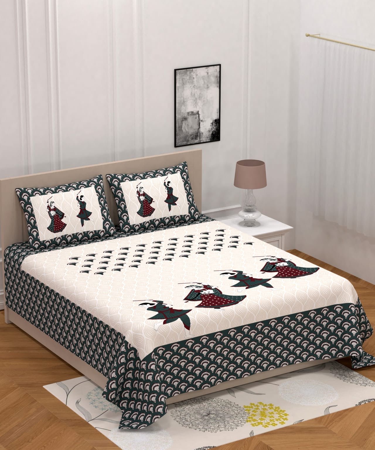 Random Printed Bed Sheets - chikankariofficial