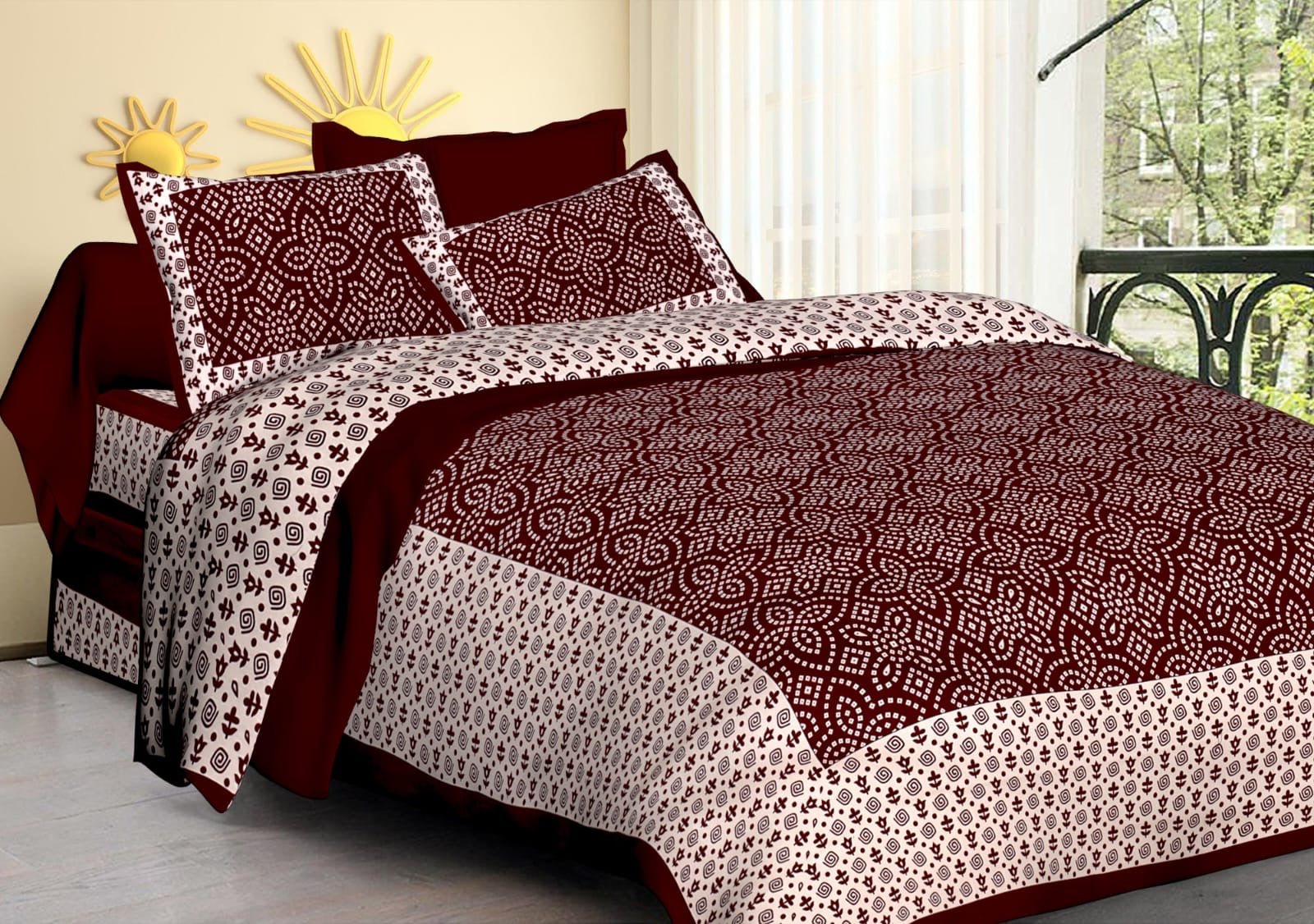 Random Printed Bed sheets - chikankariofficial