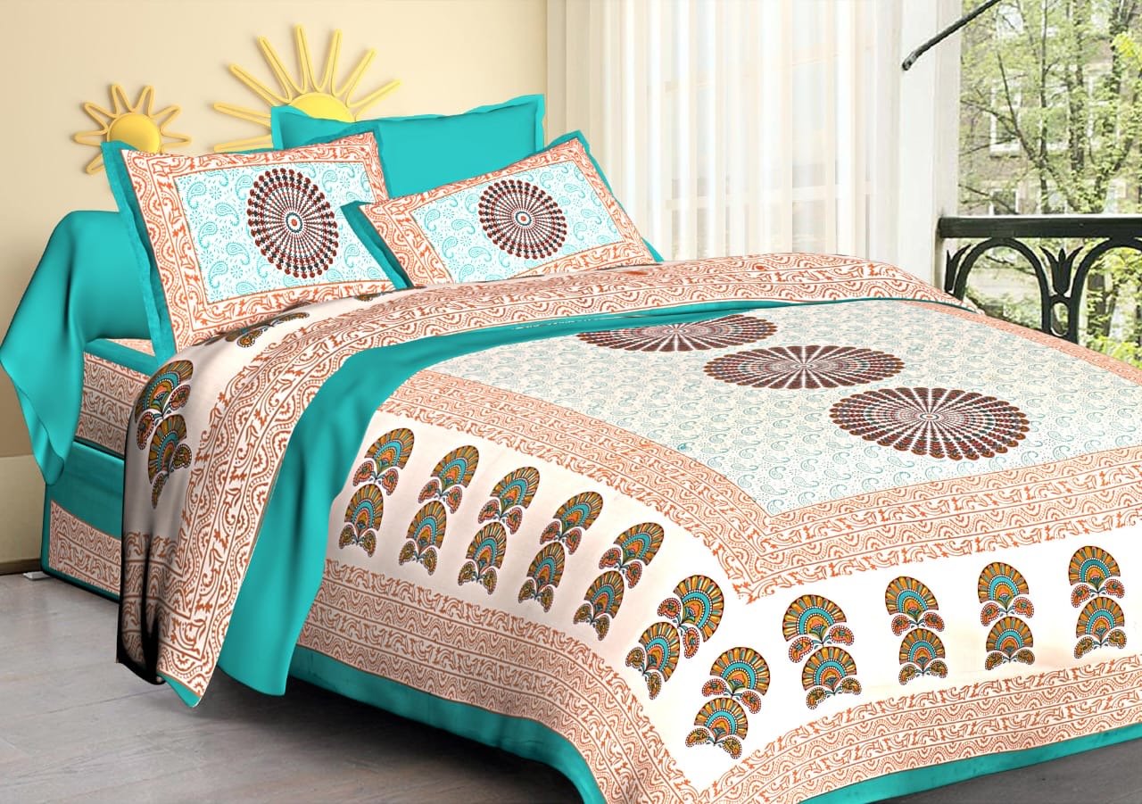 Random Printed Bed sheets - chikankariofficial
