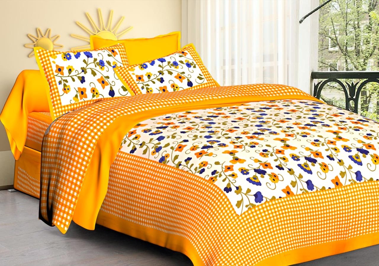 Random Printed Bed sheets - chikankariofficial