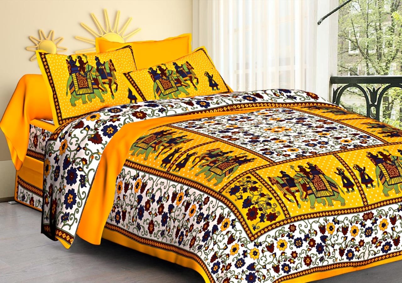 Random Printed Bedsheets - chikankariofficial