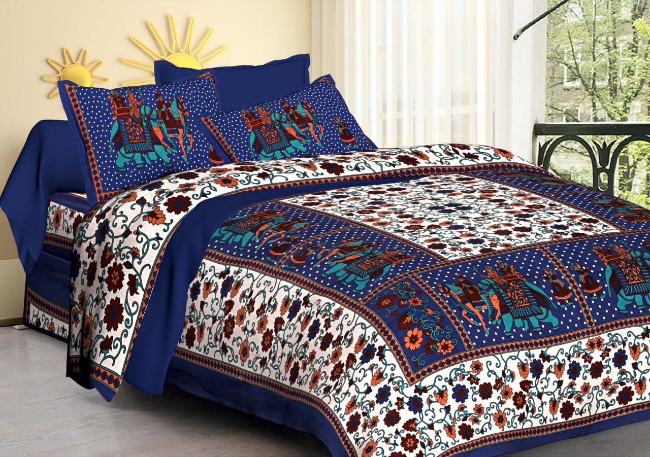 Random Printed Bedsheets - chikankariofficial