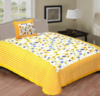 Random Printed Bedsheets with 1 Pillow - chikankariofficial