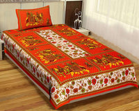 Random Printed Bedsheets with 1 Pillow - chikankariofficial