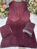 Rayon 4 Buta Chikankari Set 3pc Mayuri Special - chikankariofficial