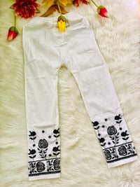 Rayon B&W base Thread worked Combo - chikankariofficial