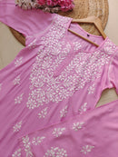 Rayon Co ord Chikankari Set Flowers Embroidered - chikankariofficial