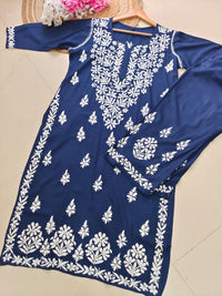 Rayon Co ord Chikankari Set Flowers Embroidered - chikankariofficial