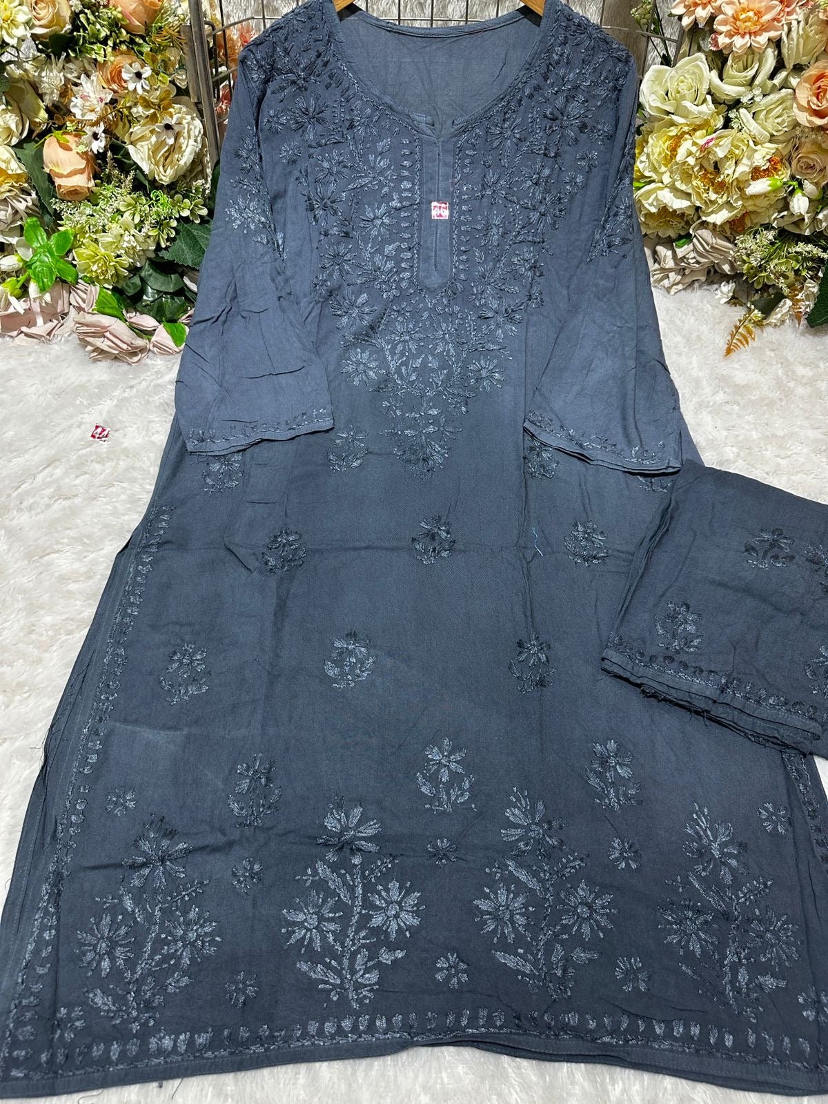 Rayon Daman 4 Buta Dyed Combo - chikankariofficial