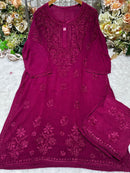 Rayon Daman 4 Buta Dyed Combo - chikankariofficial