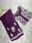 Rayon Daman Buta Co ord Set - chikankariofficial
