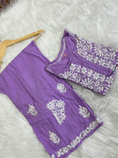 Rayon Daman Buta Co ord Set - chikankariofficial