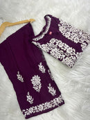 Rayon Daman Buta Co ord Set - chikankariofficial