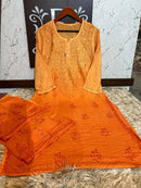 Rayon Dyed Chikankari Set - chikankariofficial