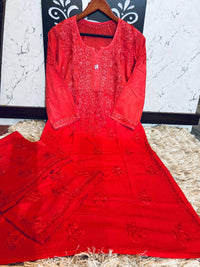 Rayon Dyed Chikankari Set - chikankariofficial