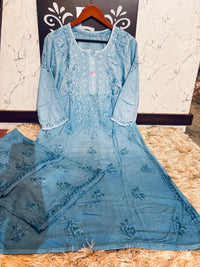 Rayon Dyed Chikankari Set - chikankariofficial