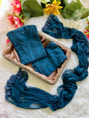 Rayon dyed Soft touch Handwork Kurti sets 3pc - chikankariofficial