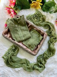 Rayon dyed Soft touch Handwork Kurti sets 3pc - chikankariofficial