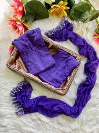 Rayon dyed Soft touch Handwork Kurti sets 3pc - chikankariofficial