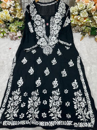 Rayon Fancy Heavy Bota Kurta - chikankariofficial