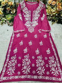 Rayon Fancy Heavy Bota Kurta - chikankariofficial