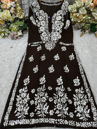 Rayon Fancy Heavy Bota Kurta - chikankariofficial