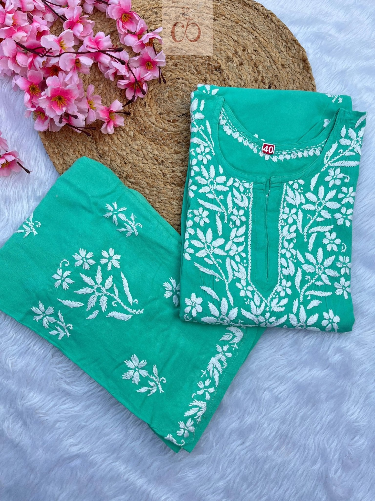 Rayon Finest work Plazzo combo - chikankariofficial