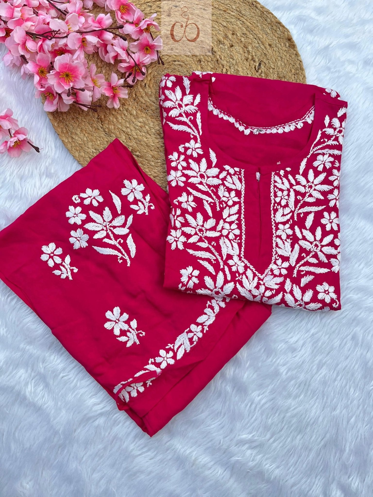 Rayon Finest work Plazzo combo - chikankariofficial