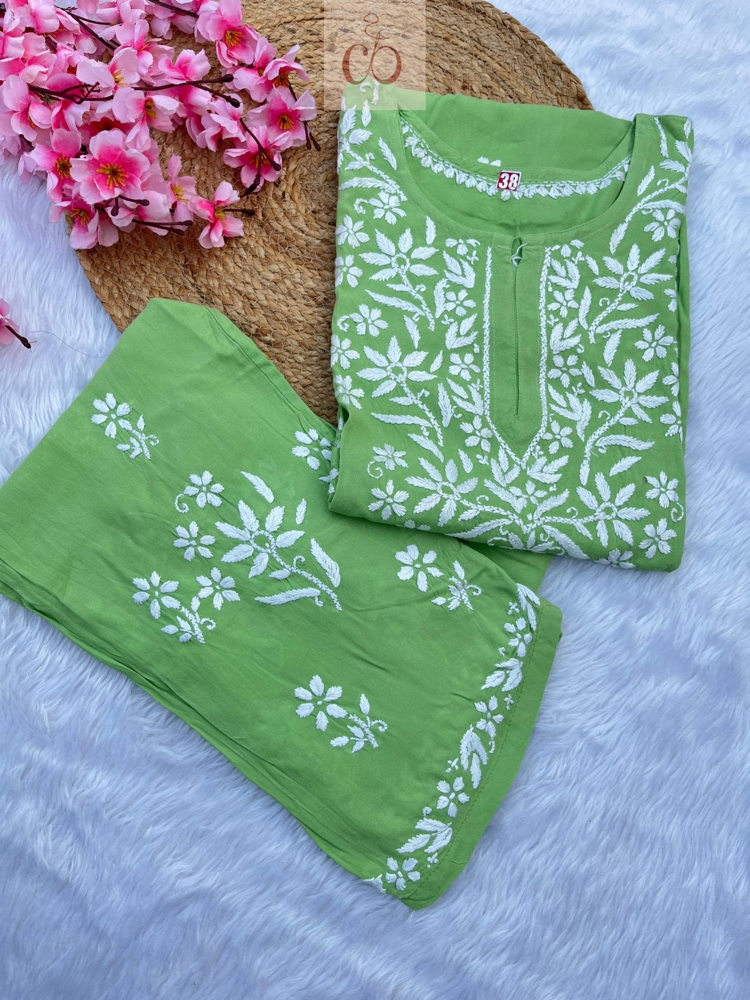 Rayon Finest work Plazzo combo - chikankariofficial