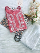 Rayon Ghaspatti Work Kurti - chikankariofficial