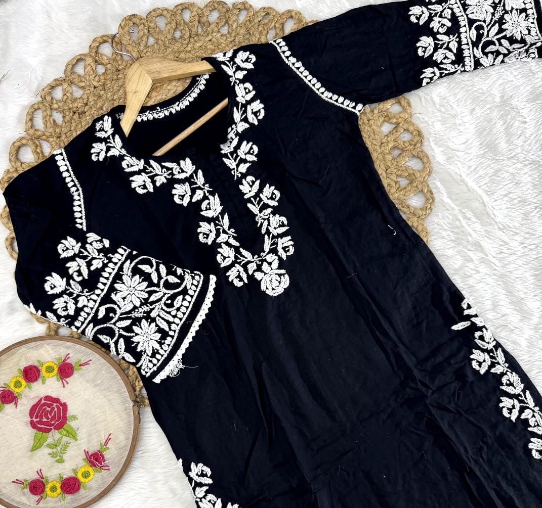 Rayon New Concept Afghani Edition Chikankari combo - chikankariofficial