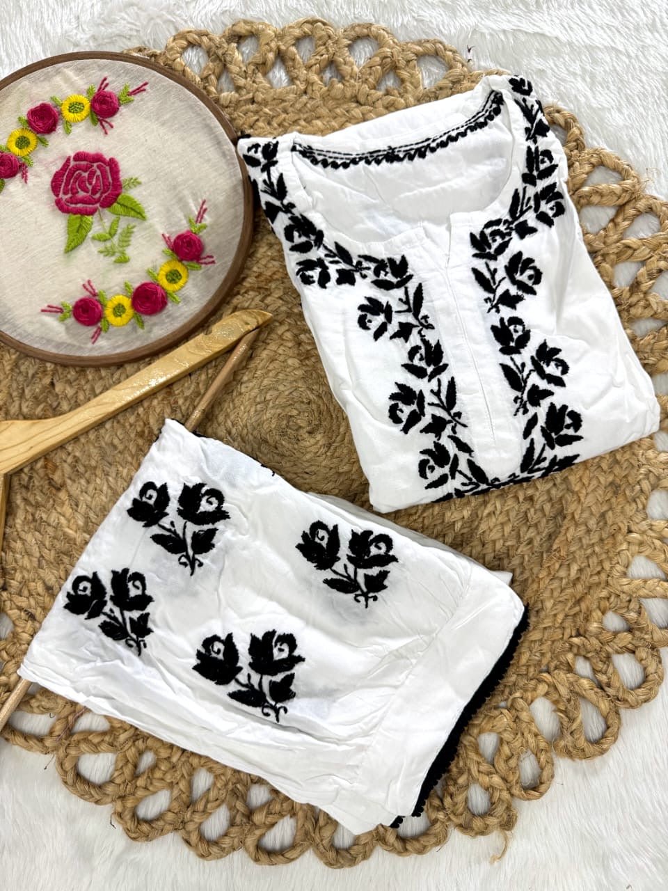 Rayon New Concept Afghani Edition Chikankari combo - chikankariofficial