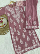 Rayon New Concept Chikankari combo ( Hand Embroidered ) - chikankariofficial