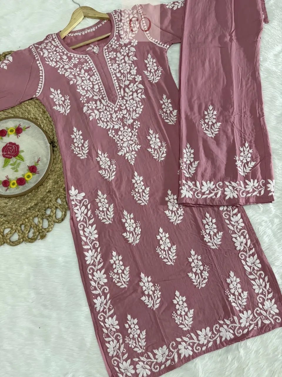 Rayon New Concept Chikankari combo ( Hand Embroidered )