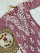 Rayon New Concept Chikankari combo ( Hand Embroidered ) - chikankariofficial