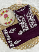 Rayon New Concept Chikankari combo ( Hand Embroidered ) - chikankariofficial