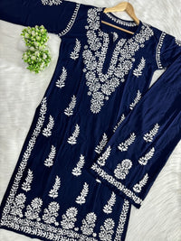 Rayon new concept Plazzo Combo - chikankariofficial